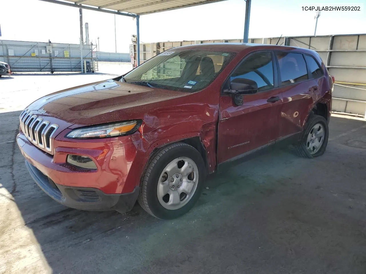 2017 Jeep Cherokee Sport VIN: 1C4PJLAB2HW559202 Lot: 78947434