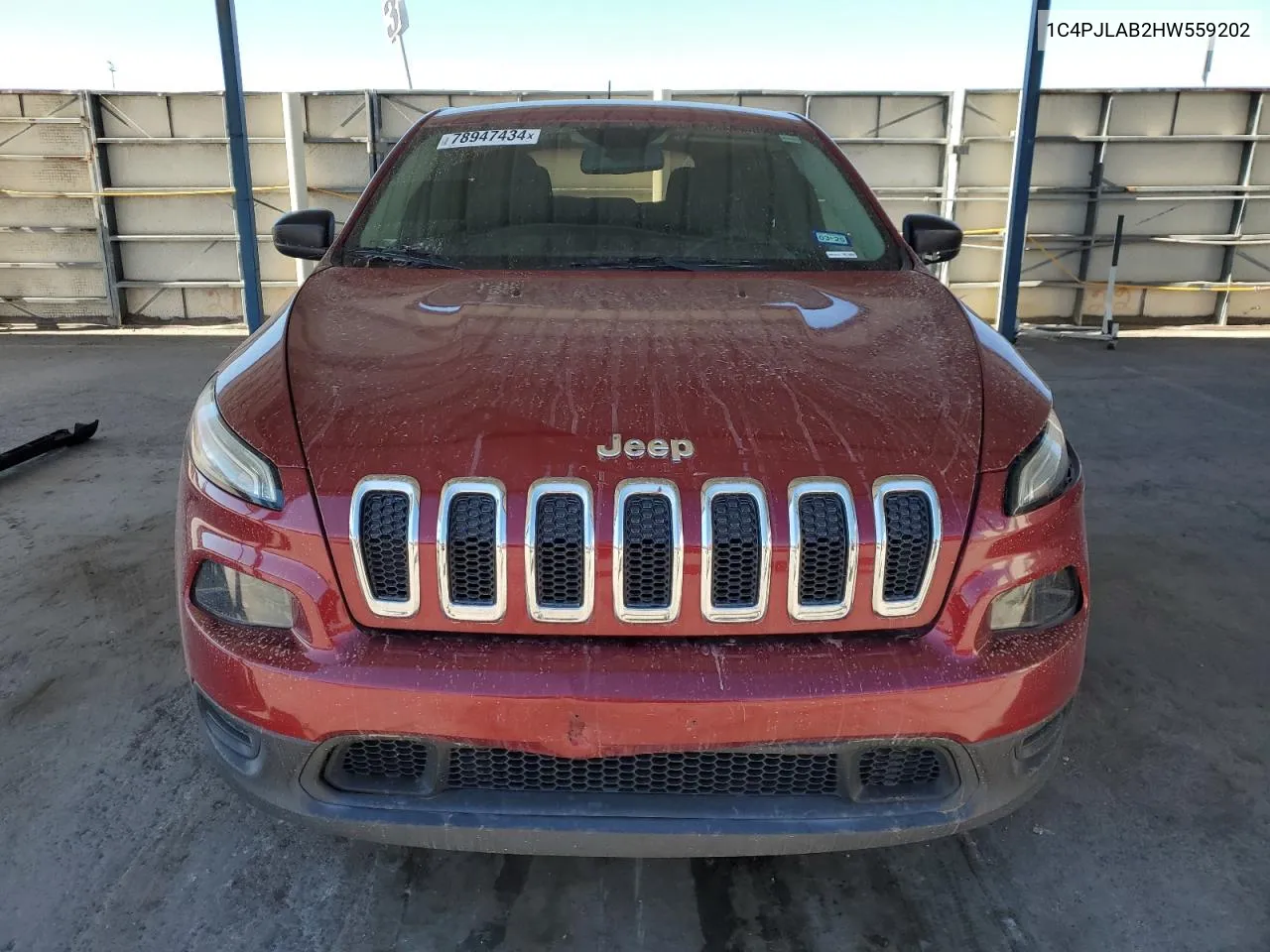 2017 Jeep Cherokee Sport VIN: 1C4PJLAB2HW559202 Lot: 78947434