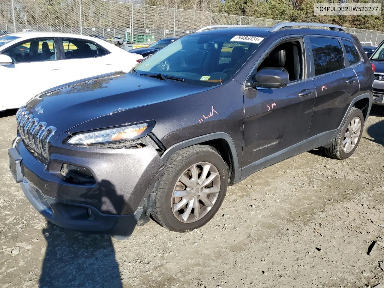 2017 Jeep Cherokee Limited VIN: 1C4PJLDB2HW523277 Lot: 79486024