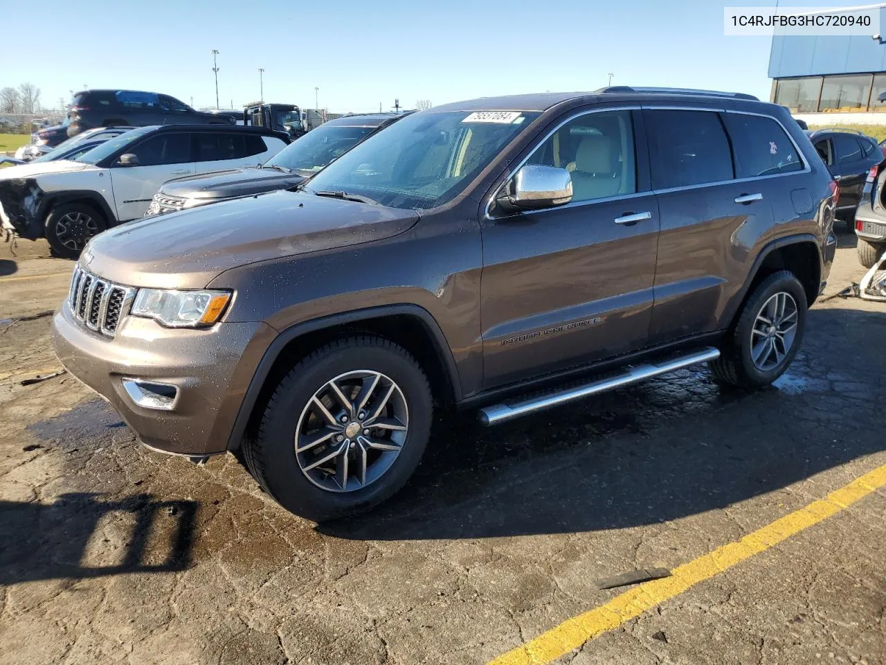 2017 Jeep Grand Cherokee Limited VIN: 1C4RJFBG3HC720940 Lot: 79557084