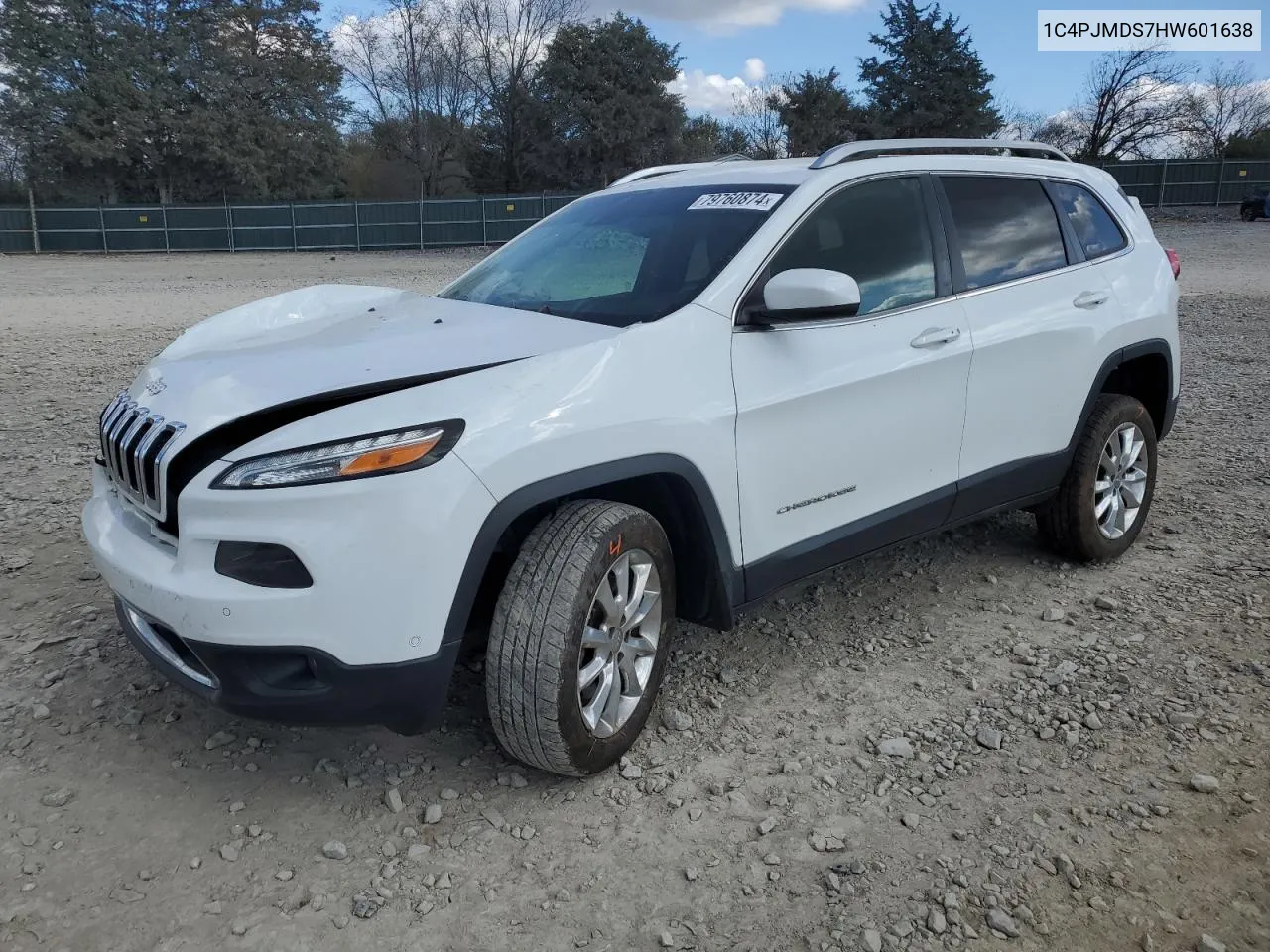 2017 Jeep Cherokee Limited VIN: 1C4PJMDS7HW601638 Lot: 79760874