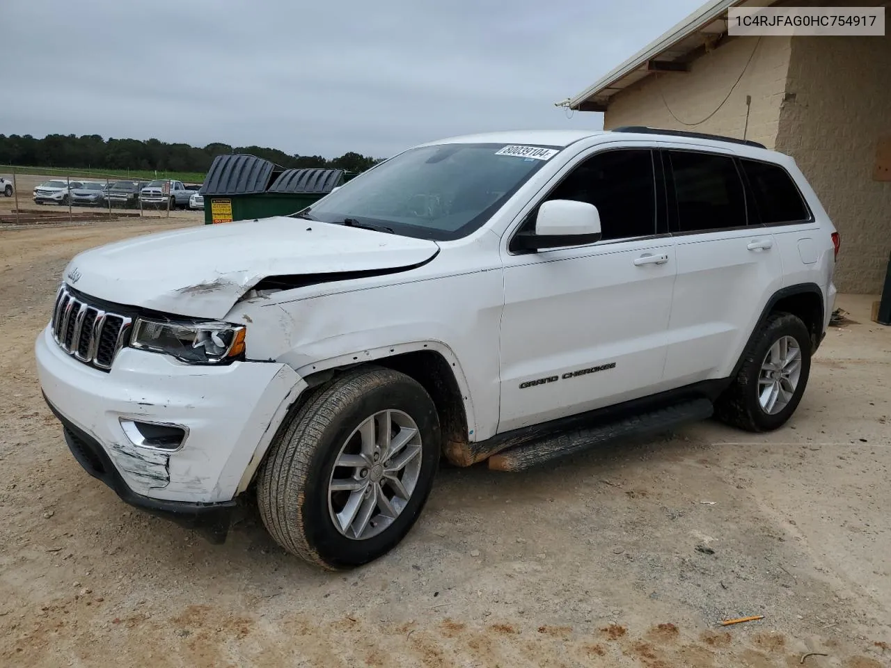 2017 Jeep Grand Cherokee Laredo VIN: 1C4RJFAG0HC754917 Lot: 80039104