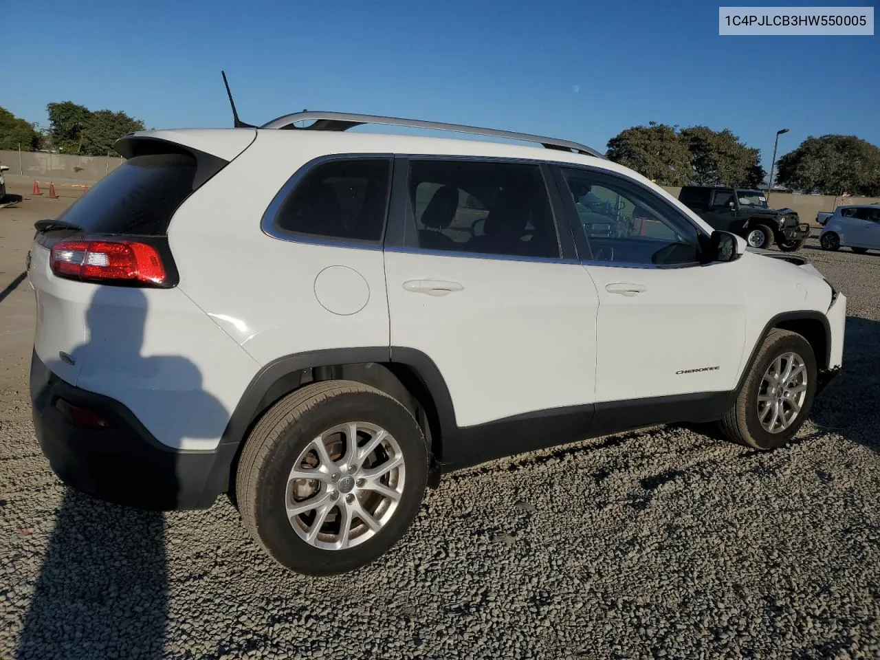 2017 Jeep Cherokee Latitude VIN: 1C4PJLCB3HW550005 Lot: 80524954