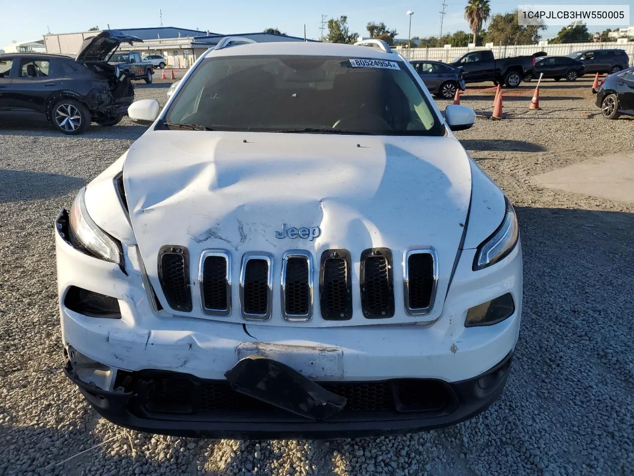 2017 Jeep Cherokee Latitude VIN: 1C4PJLCB3HW550005 Lot: 80524954