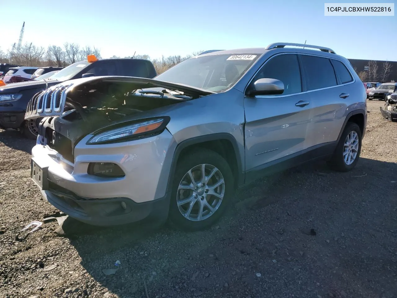 2017 Jeep Cherokee Latitude VIN: 1C4PJLCBXHW522816 Lot: 80642134