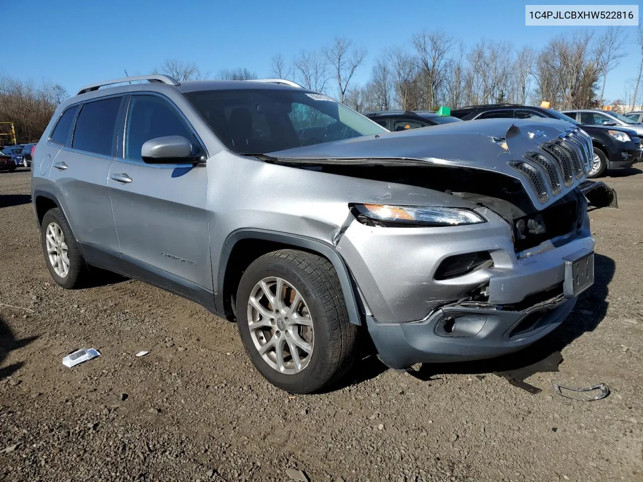 2017 Jeep Cherokee Latitude VIN: 1C4PJLCBXHW522816 Lot: 80642134