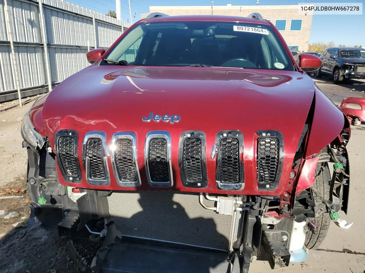 2017 Jeep Cherokee Limited VIN: 1C4PJLDB0HW667278 Lot: 80721864