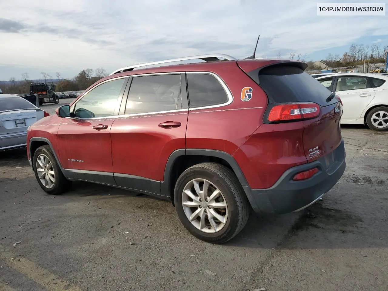 2017 Jeep Cherokee Limited VIN: 1C4PJMDB8HW538369 Lot: 81072314