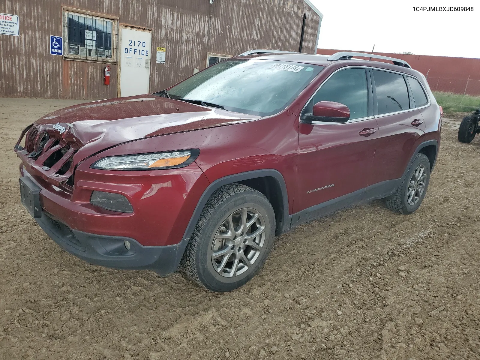 2018 Jeep Cherokee Latitude Plus VIN: 1C4PJMLBXJD609848 Lot: 55113174