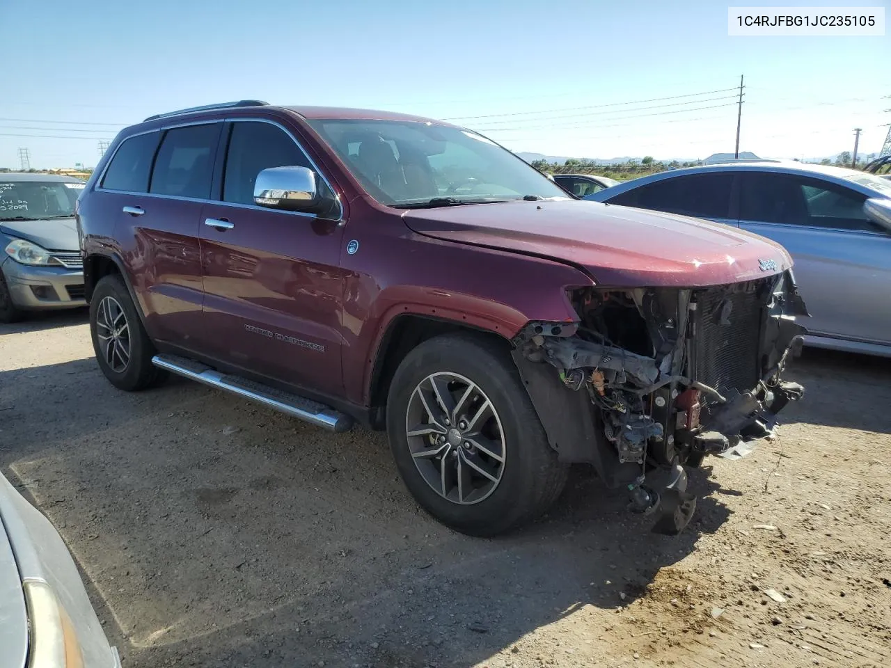 2018 Jeep Grand Cherokee Limited VIN: 1C4RJFBG1JC235105 Lot: 56862864