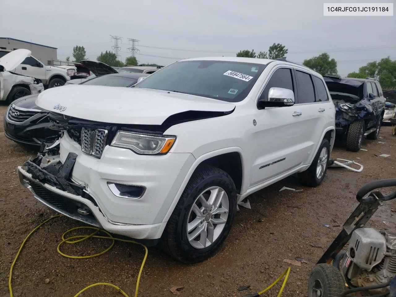 2018 Jeep Grand Cherokee Overland VIN: 1C4RJFCG1JC191184 Lot: 56947564