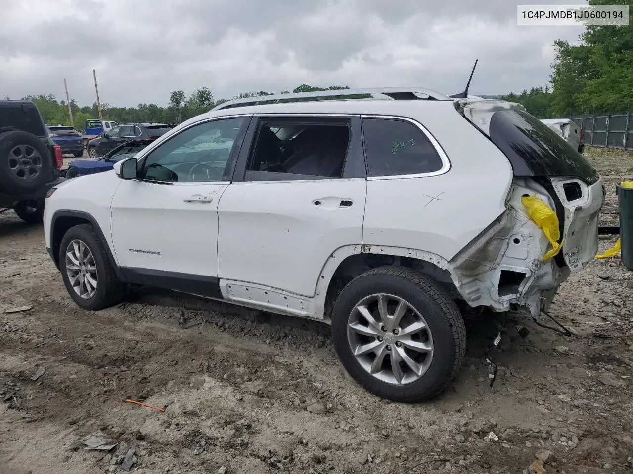 2018 Jeep Cherokee Limited VIN: 1C4PJMDB1JD600194 Lot: 57361554