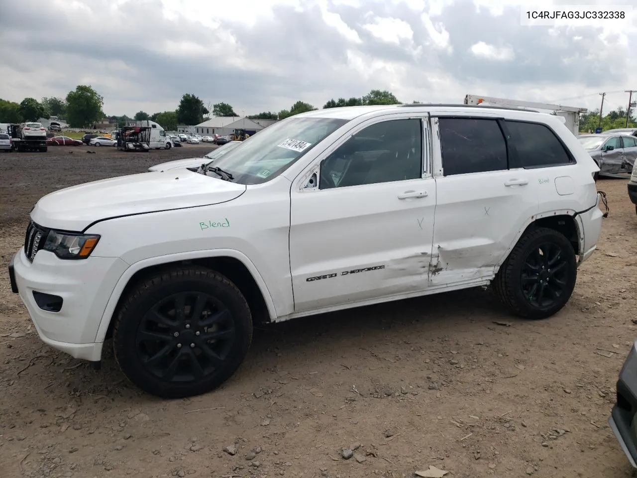 2018 Jeep Grand Cherokee Laredo VIN: 1C4RJFAG3JC332338 Lot: 57401494