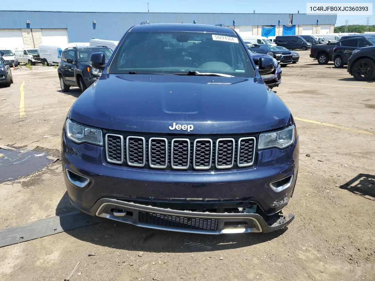 2018 Jeep Grand Cherokee Limited VIN: 1C4RJFBGXJC360393 Lot: 58224364