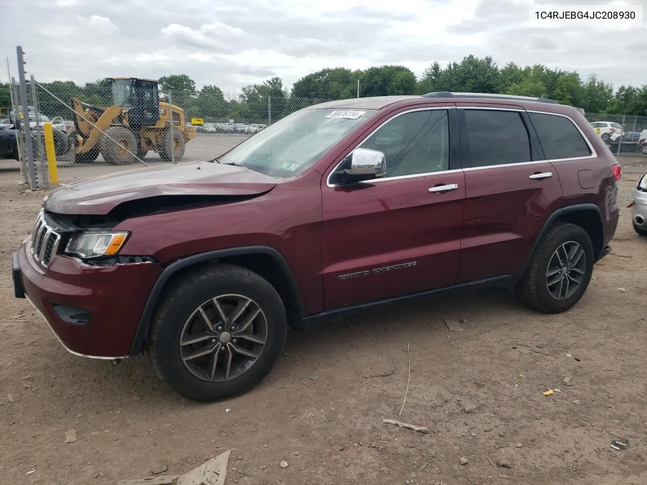 2018 Jeep Grand Cherokee Limited VIN: 1C4RJEBG4JC208930 Lot: 58476114