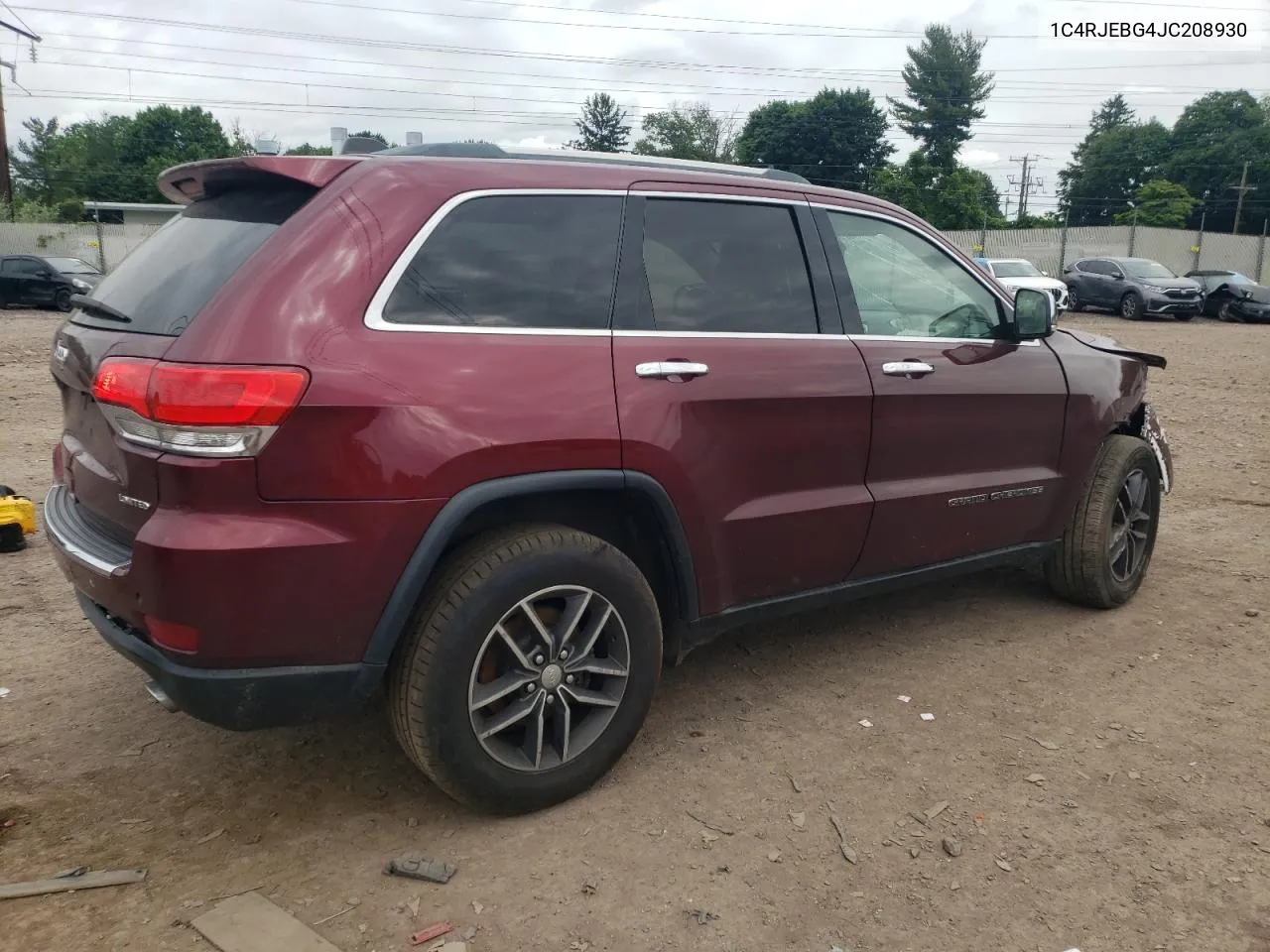 2018 Jeep Grand Cherokee Limited VIN: 1C4RJEBG4JC208930 Lot: 58476114