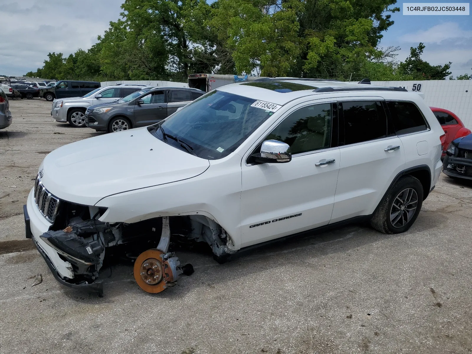 2018 Jeep Grand Cherokee Limited VIN: 1C4RJFBG2JC503448 Lot: 61155424