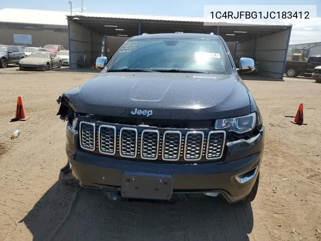 2018 Jeep Grand Cherokee Limited VIN: 1C4RJFBG1JC183412 Lot: 61161724