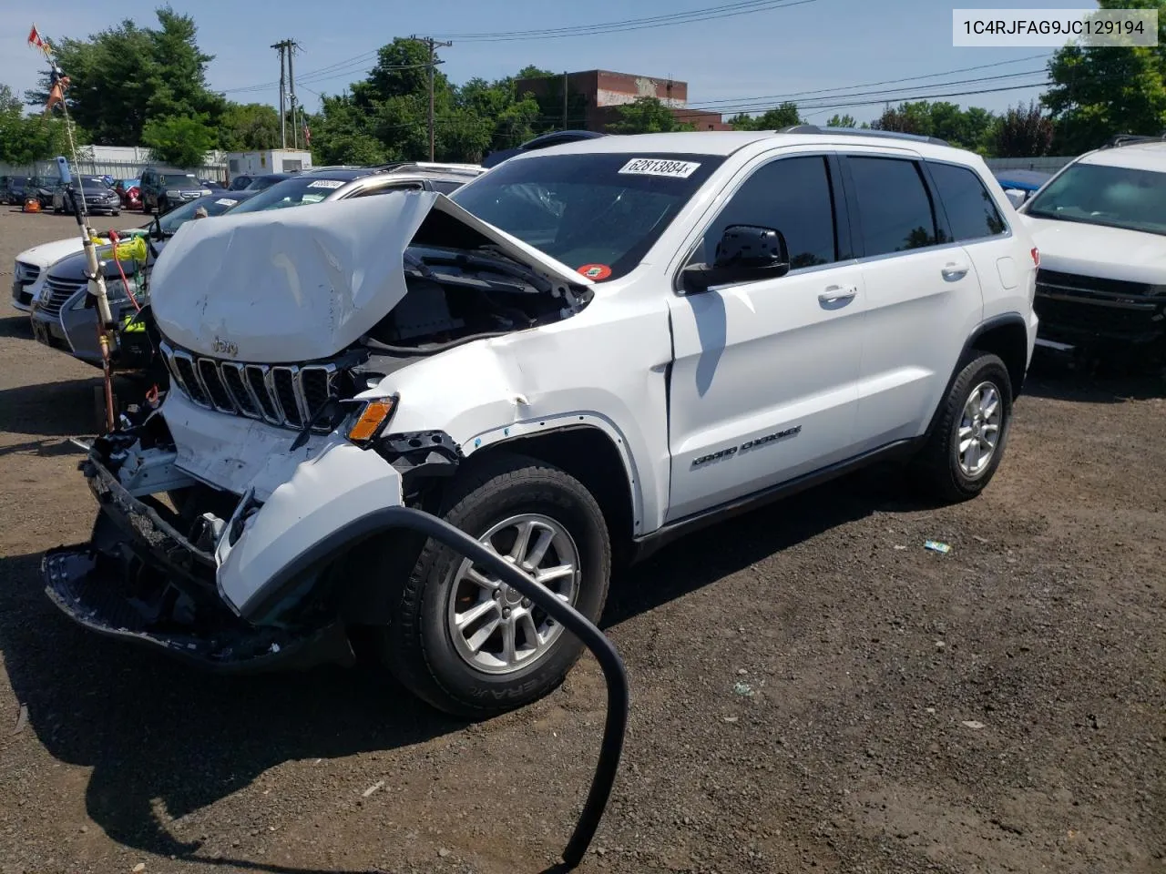 2018 Jeep Grand Cherokee Laredo VIN: 1C4RJFAG9JC129194 Lot: 62813884