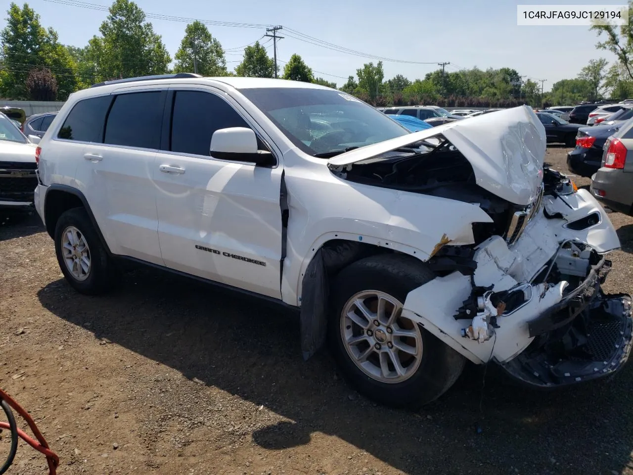 2018 Jeep Grand Cherokee Laredo VIN: 1C4RJFAG9JC129194 Lot: 62813884