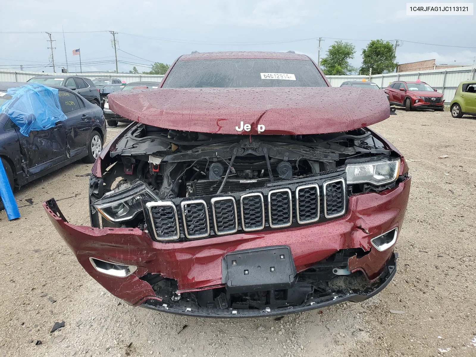 2018 Jeep Grand Cherokee Laredo VIN: 1C4RJFAG1JC113121 Lot: 64612914