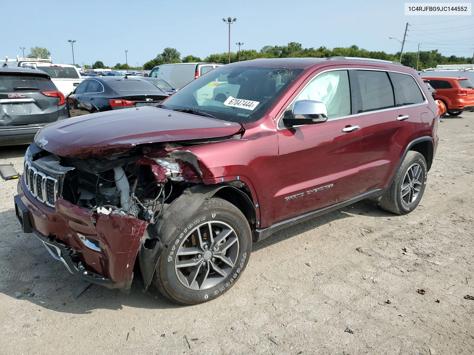 2018 Jeep Grand Cherokee Limited VIN: 1C4RJFBG9JC144552 Lot: 67047444