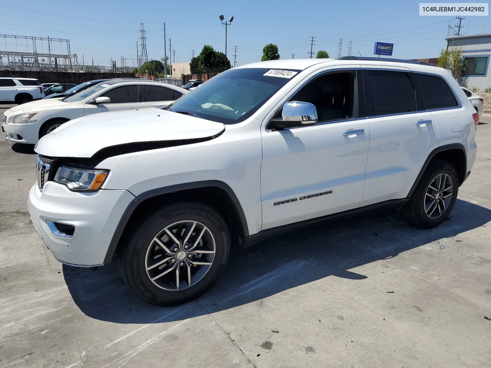 2018 Jeep Grand Cherokee Limited VIN: 1C4RJEBM1JC442982 Lot: 67069424