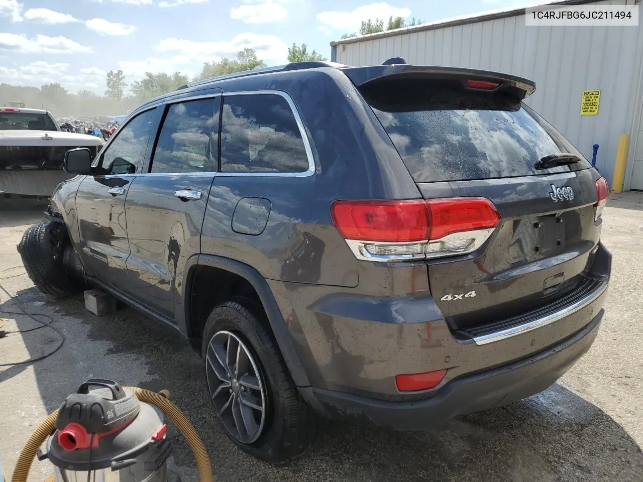 2018 Jeep Grand Cherokee Limited VIN: 1C4RJFBG6JC211494 Lot: 68527914