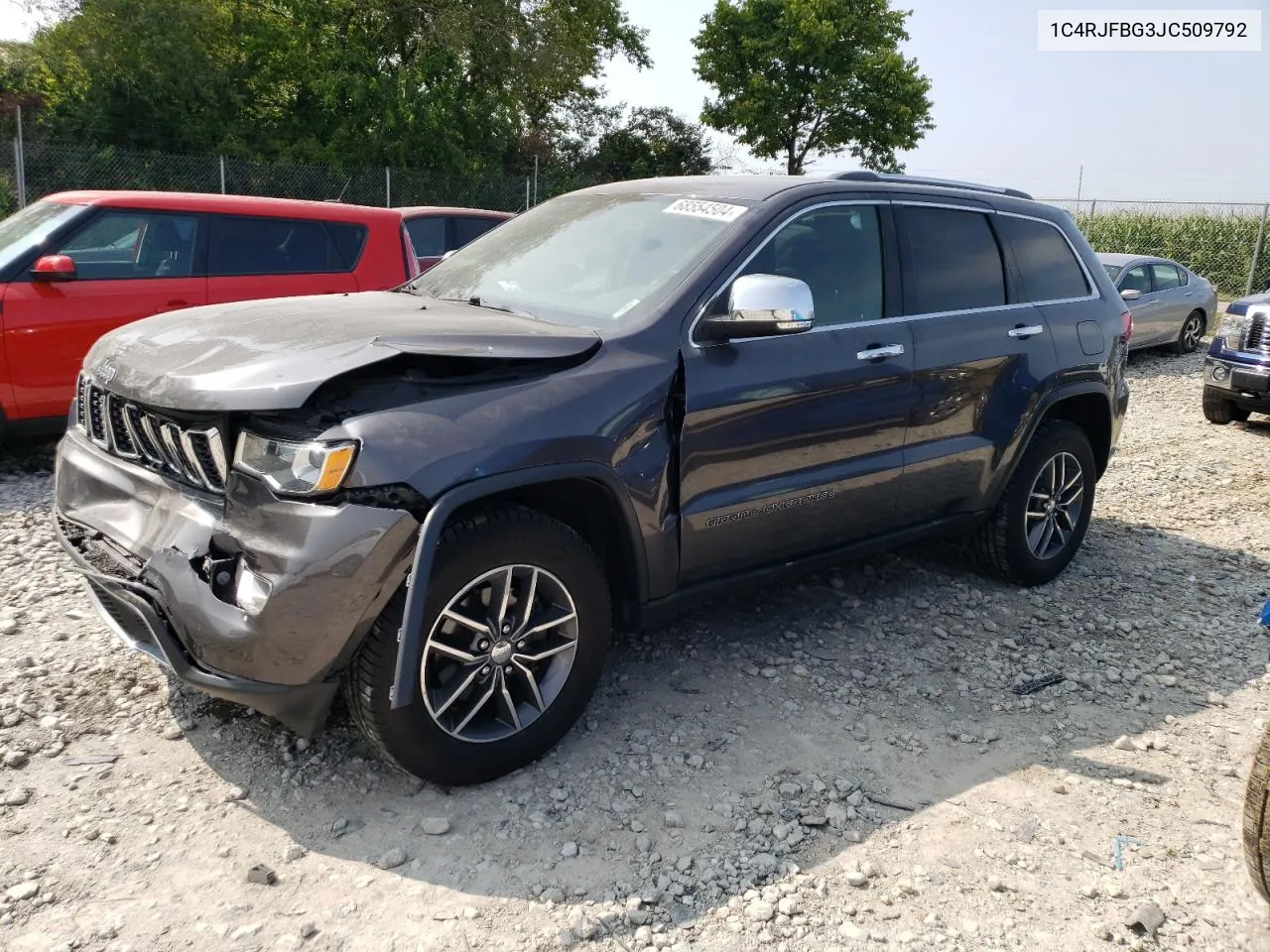 2018 Jeep Grand Cherokee Limited VIN: 1C4RJFBG3JC509792 Lot: 68554504