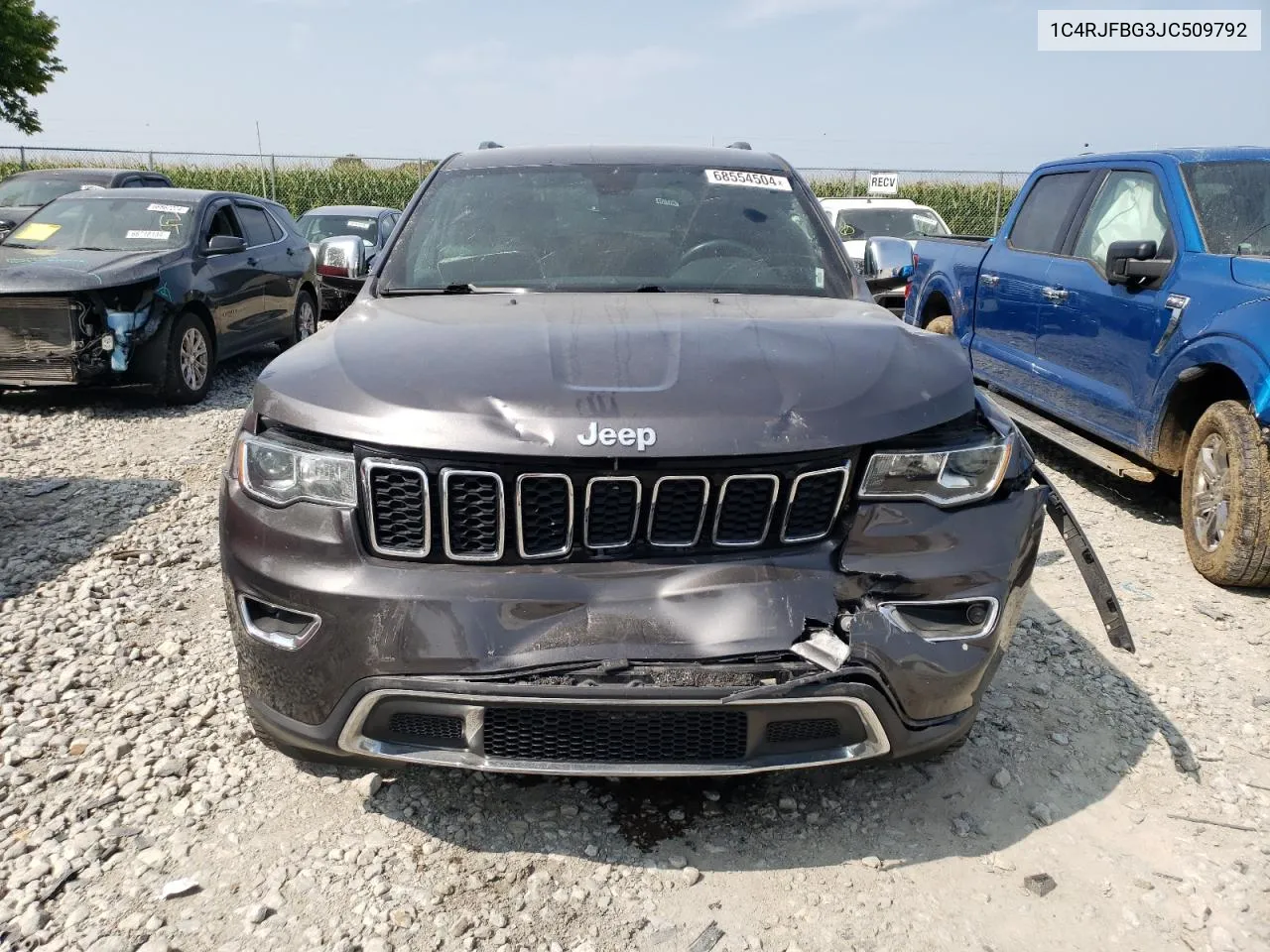 2018 Jeep Grand Cherokee Limited VIN: 1C4RJFBG3JC509792 Lot: 68554504