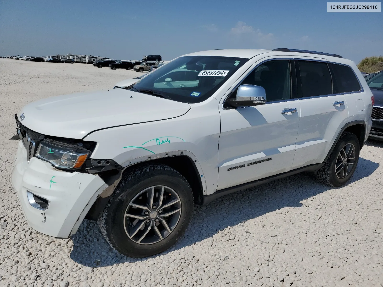 2018 Jeep Grand Cherokee Limited VIN: 1C4RJFBG3JC298416 Lot: 68567054