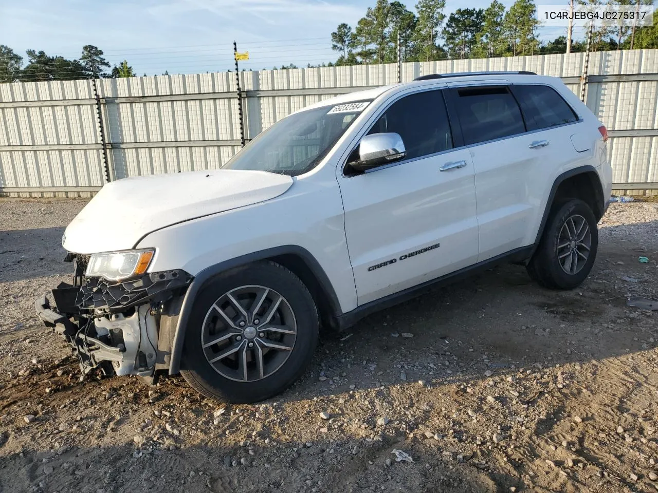 2018 Jeep Grand Cherokee Limited VIN: 1C4RJEBG4JC275317 Lot: 69232584