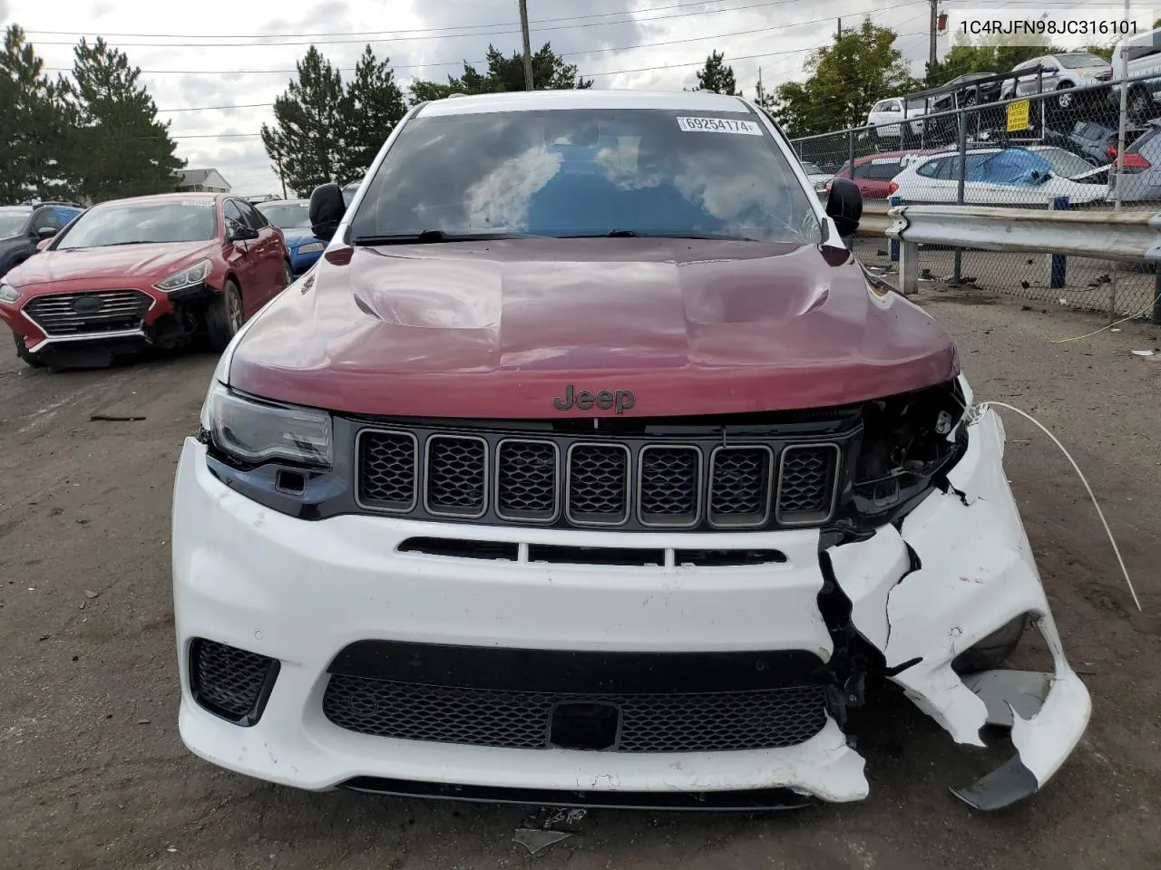 2018 Jeep Grand Cherokee Trackhawk VIN: 1C4RJFN98JC316101 Lot: 69254174