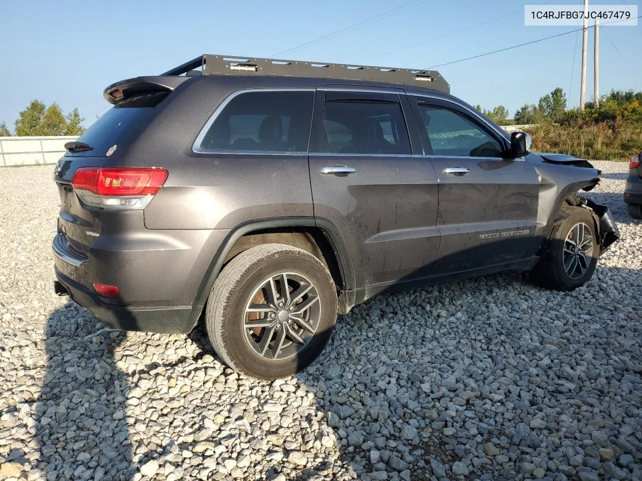 2018 Jeep Grand Cherokee Limited VIN: 1C4RJFBG7JC467479 Lot: 70150814