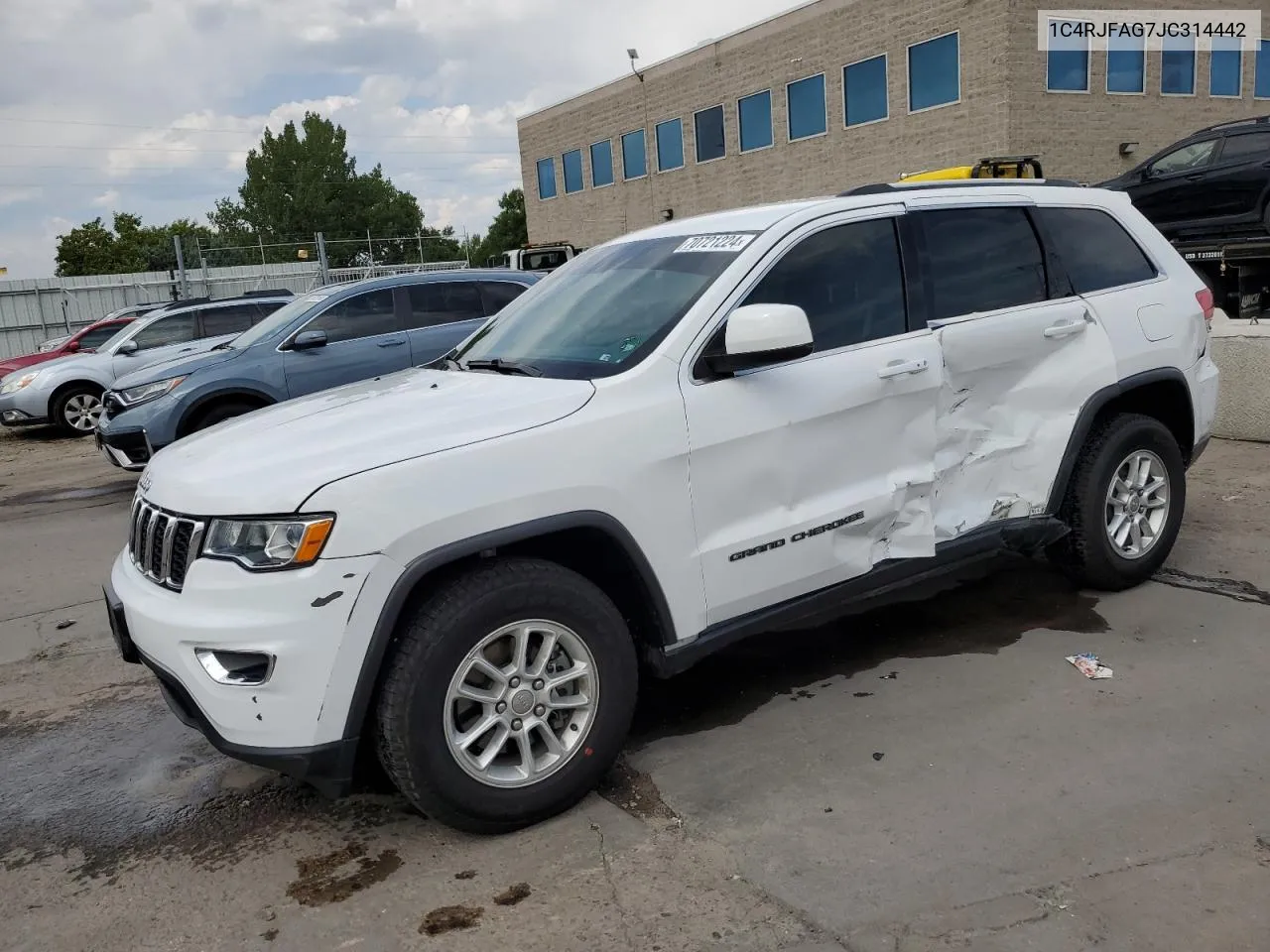 2018 Jeep Grand Cherokee Laredo VIN: 1C4RJFAG7JC314442 Lot: 70721224