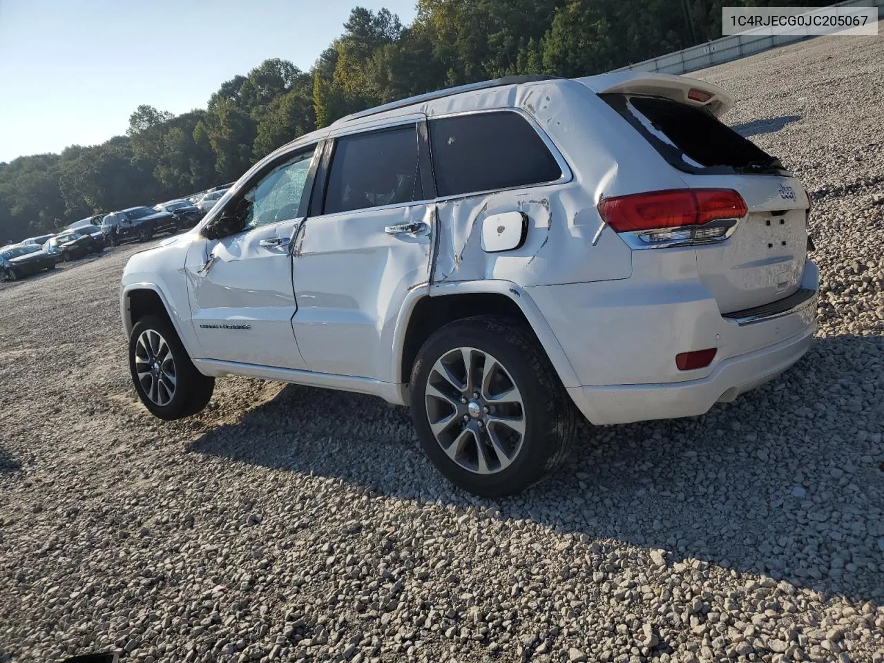 2018 Jeep Grand Cherokee Overland VIN: 1C4RJECG0JC205067 Lot: 70798954