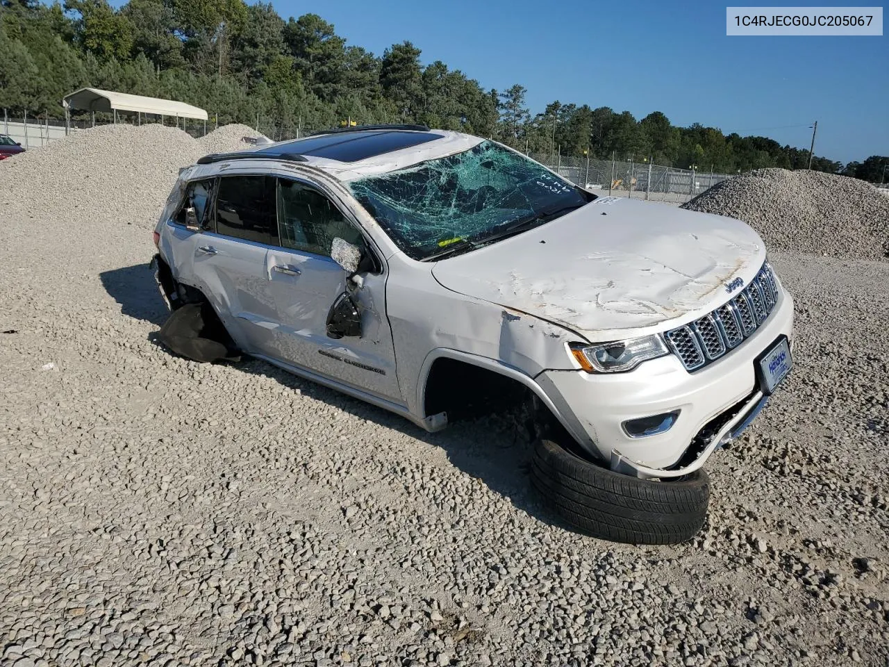 2018 Jeep Grand Cherokee Overland VIN: 1C4RJECG0JC205067 Lot: 70798954