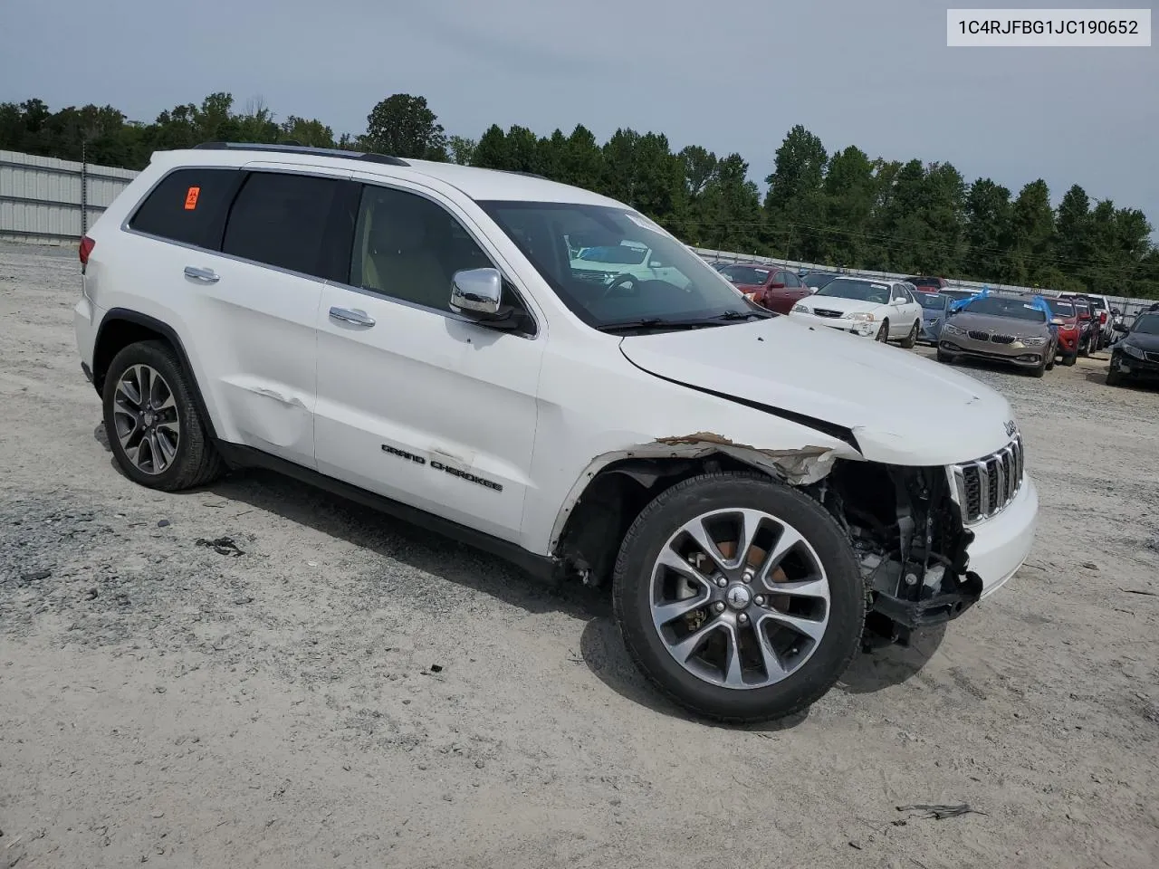 2018 Jeep Grand Cherokee Limited VIN: 1C4RJFBG1JC190652 Lot: 70892274