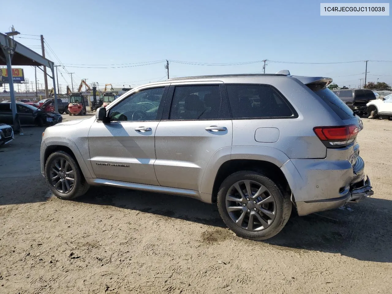 1C4RJECG0JC110038 2018 Jeep Grand Cherokee Overland