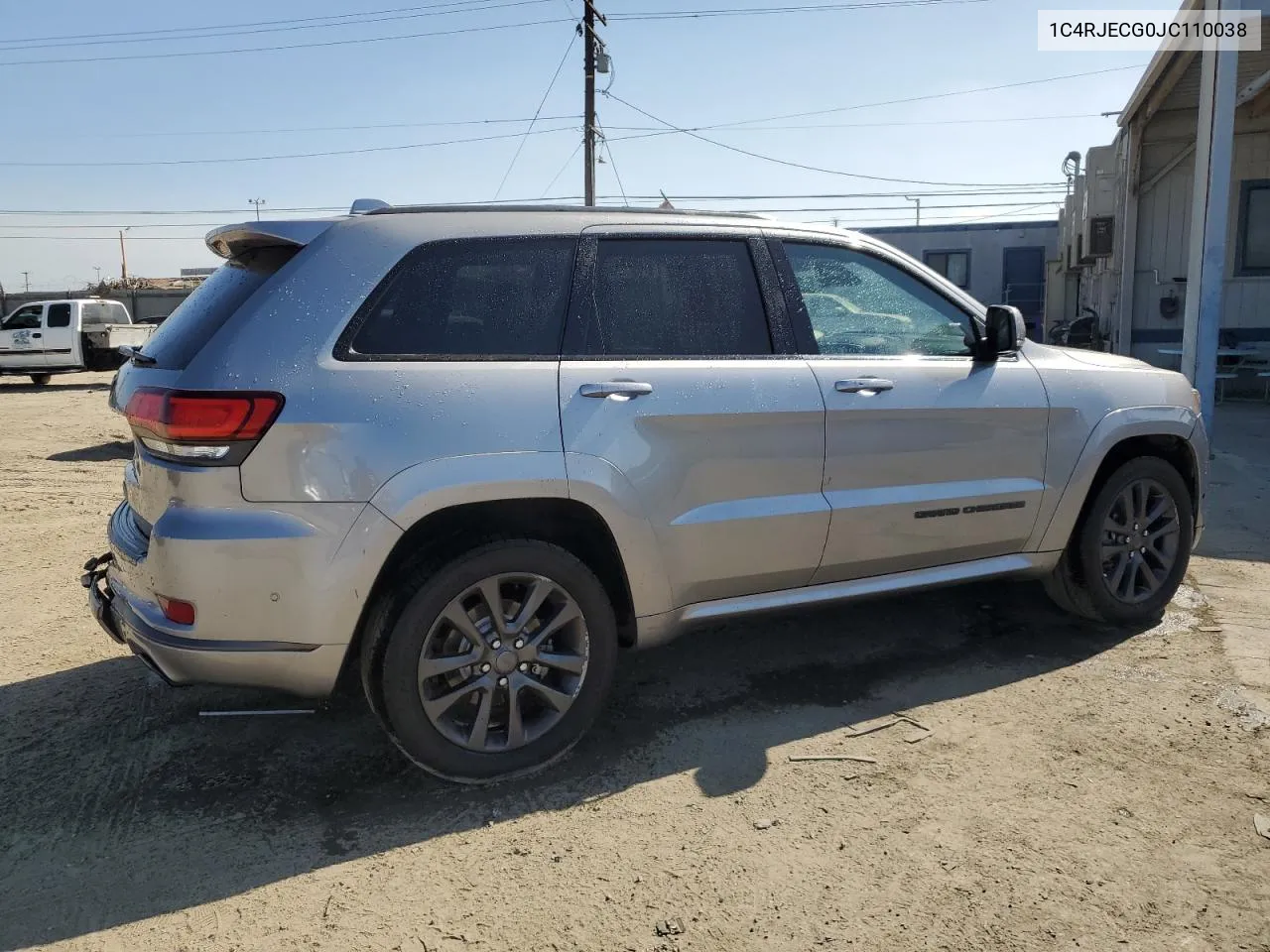 1C4RJECG0JC110038 2018 Jeep Grand Cherokee Overland