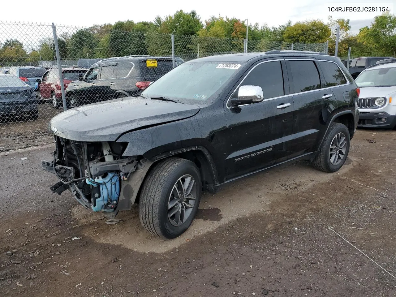 2018 Jeep Grand Cherokee Limited VIN: 1C4RJFBG2JC281154 Lot: 71263074