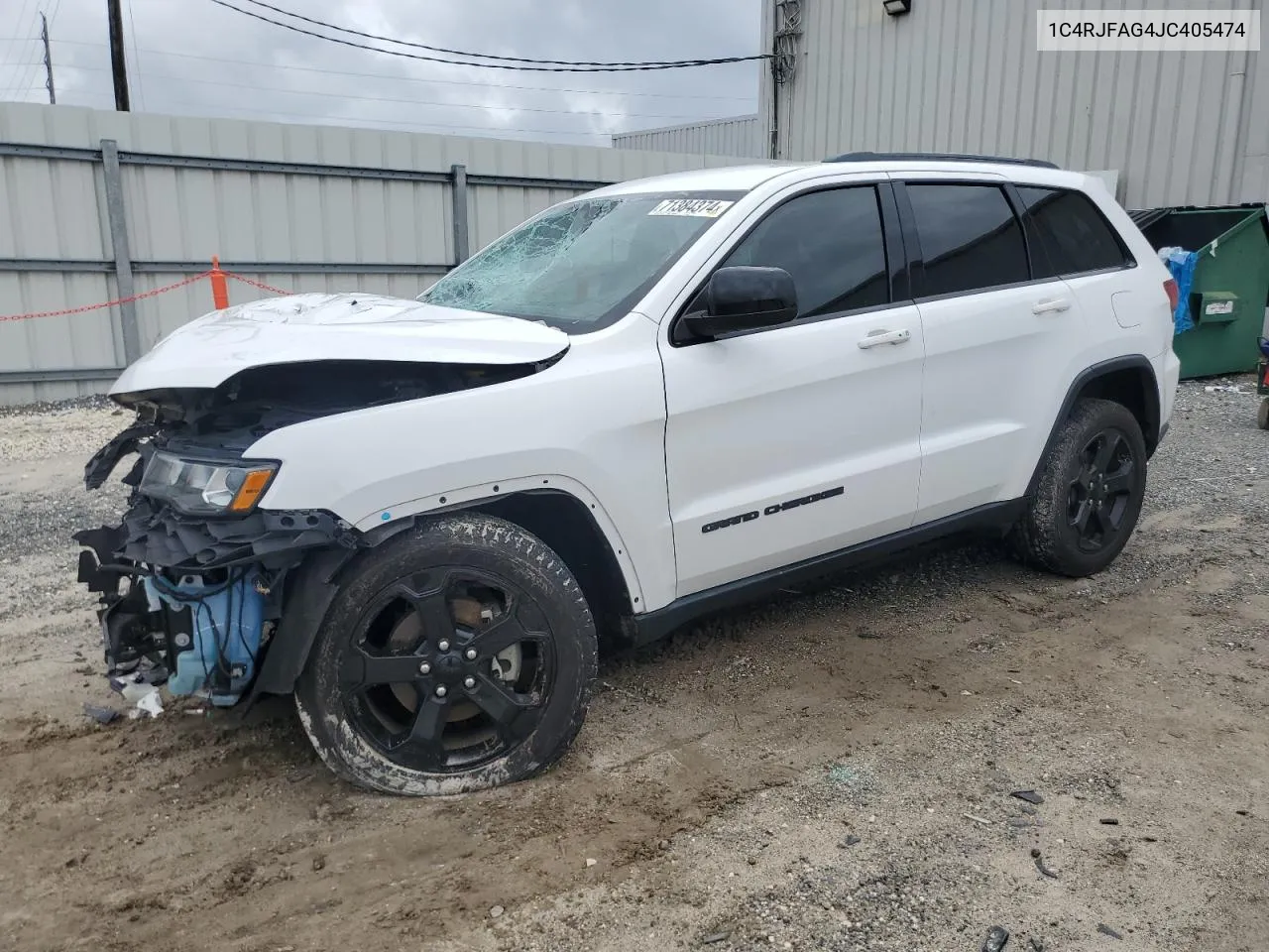 2018 Jeep Grand Cherokee Laredo VIN: 1C4RJFAG4JC405474 Lot: 71384374