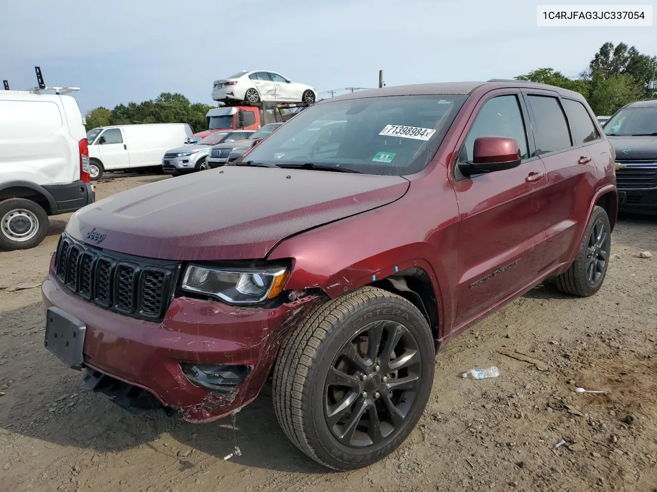 2018 Jeep Grand Cherokee Laredo VIN: 1C4RJFAG3JC337054 Lot: 71398984