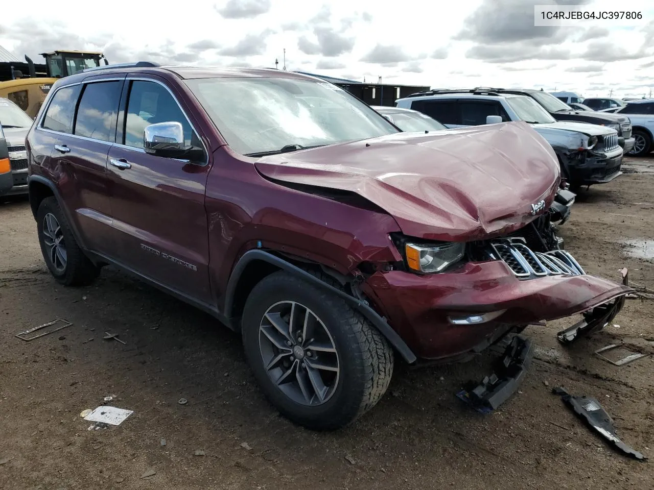 2018 Jeep Grand Cherokee Limited VIN: 1C4RJEBG4JC397806 Lot: 71530194