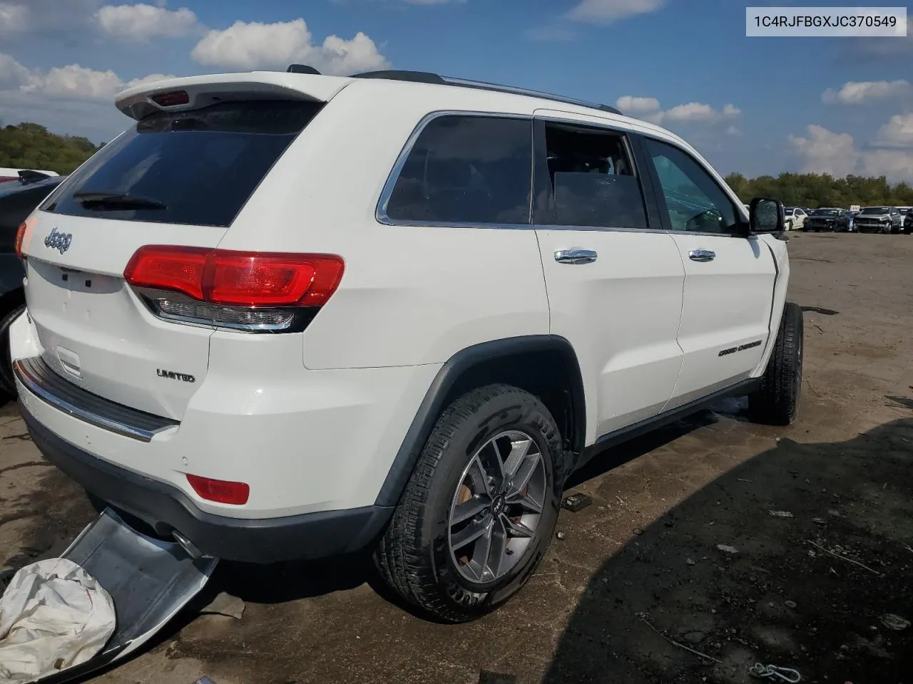 2018 Jeep Grand Cherokee Limited VIN: 1C4RJFBGXJC370549 Lot: 71633374