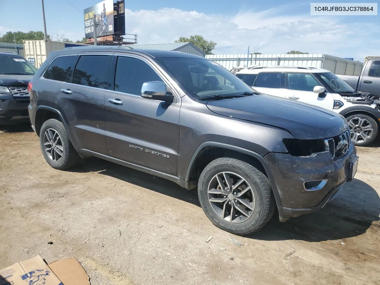 2018 Jeep Grand Cherokee Limited VIN: 1C4RJFBG3JC378864 Lot: 71758174