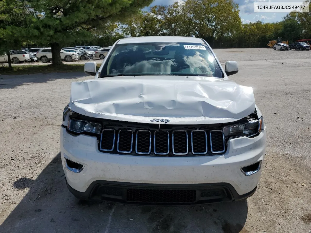 2018 Jeep Grand Cherokee Laredo VIN: 1C4RJFAG3JC349477 Lot: 71763074