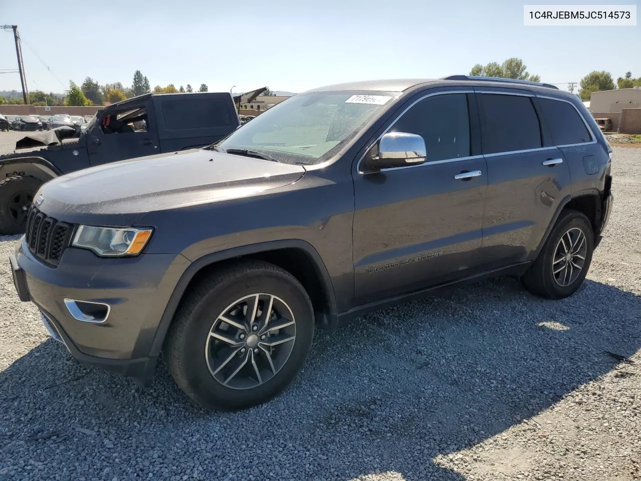 2018 Jeep Grand Cherokee Limited VIN: 1C4RJEBM5JC514573 Lot: 71796904