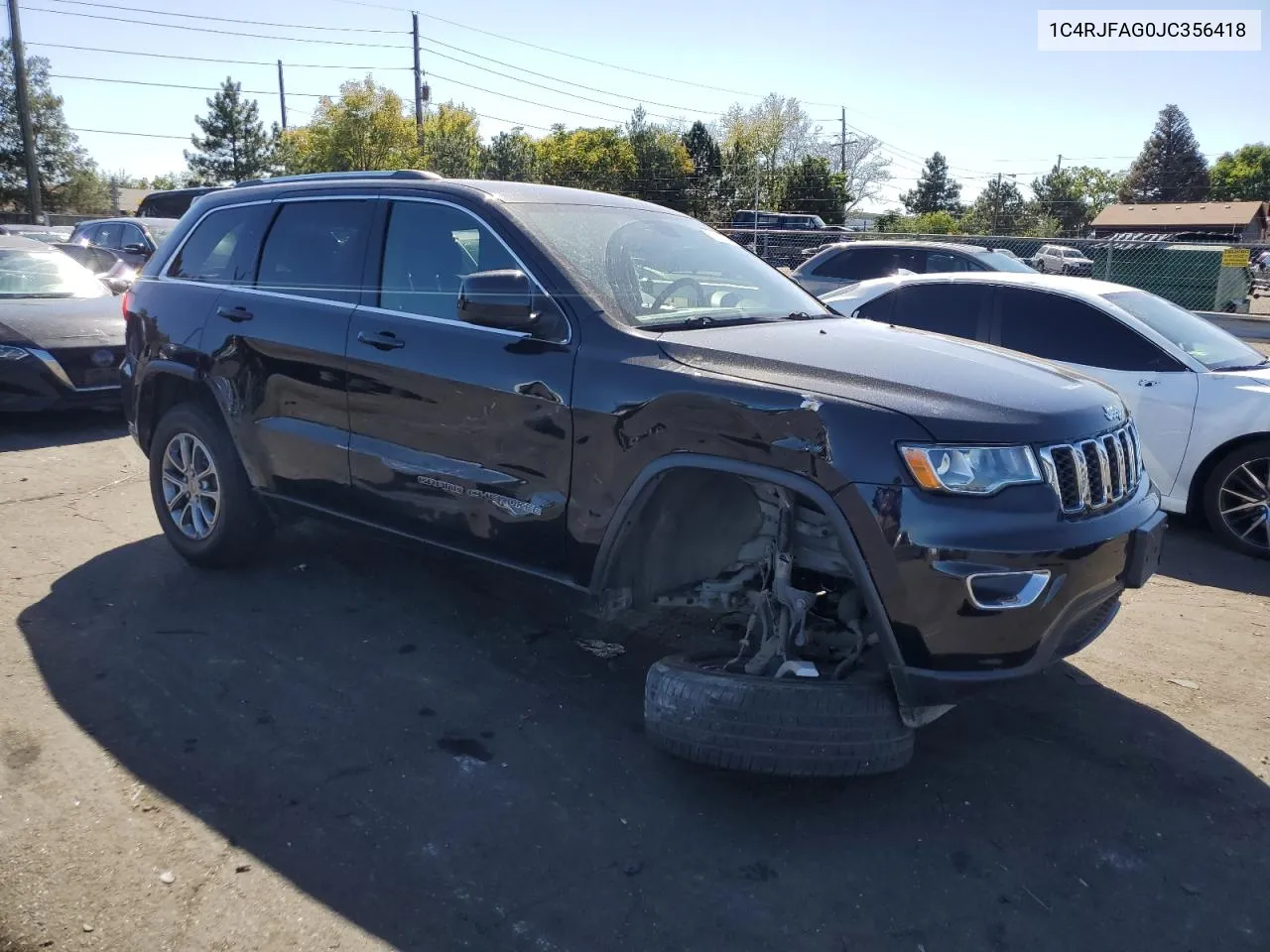 2018 Jeep Grand Cherokee Laredo VIN: 1C4RJFAG0JC356418 Lot: 72072344