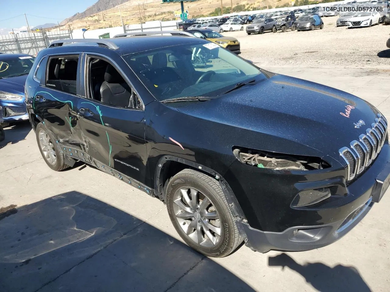 2018 Jeep Cherokee Limited VIN: 1C4PJLDB0JD572768 Lot: 72171404